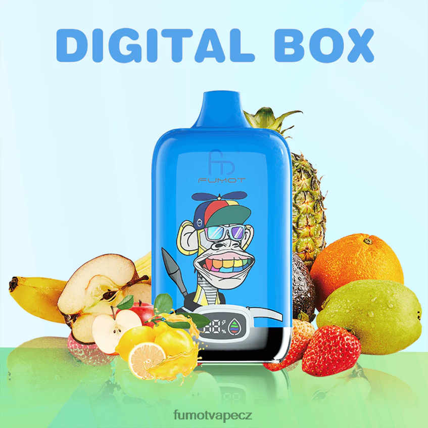 Fumot Digital Box jednorázový vape pod 12000 - 20 ml (1 kus) jahodová pompéznost (granátové jablko) B4FVLH151 Fumot Vape CZ