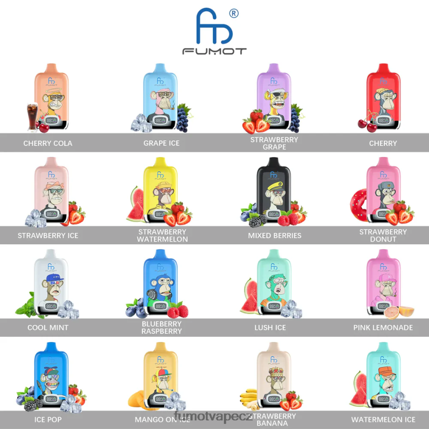 Fumot Digital Box jednorázový vape pod 12000 - 20 ml (1 kus) jahodová pompéznost (granátové jablko) B4FVLH151 Fumot Vape CZ