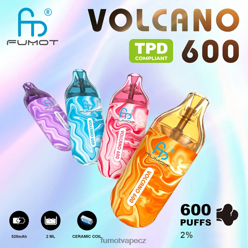 Fumot Volcano Jednorázová vanička kompatibilní s 600 tpd – 2 ml (sada 3 kusů) doktor modrý B4FVLH292 Fumot Cena