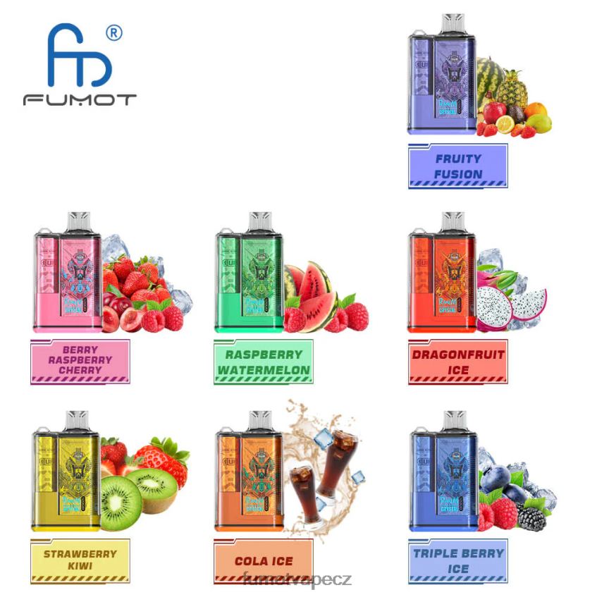 Fumot Crystal 1 kus - 12 000 jednorázových vape boxů 20 ml růžová limonáda B4FVLH275 Fumot Flavors