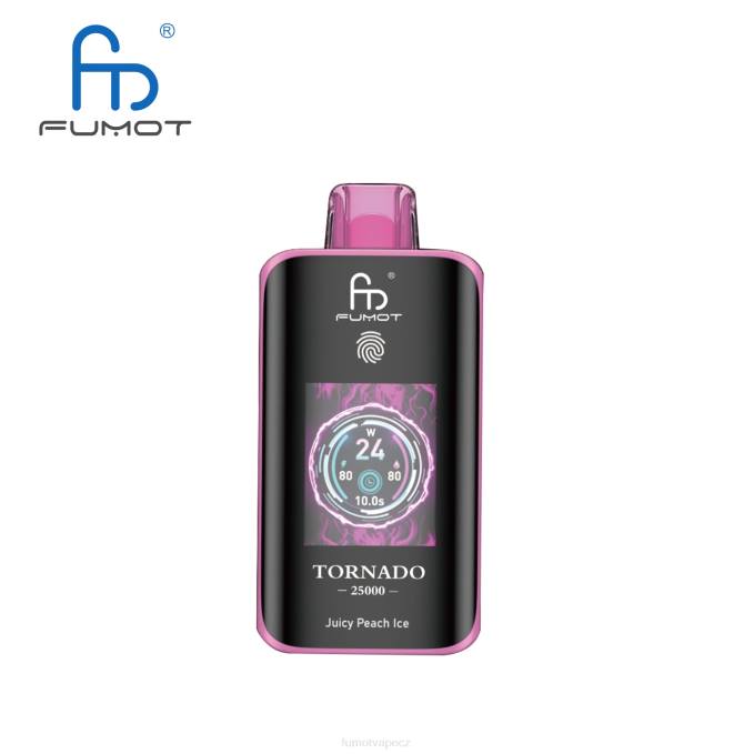Fumot Tornado 25 000 jednorázových vaků šťavnatý broskvový led 8DHX7 Fumot Tech