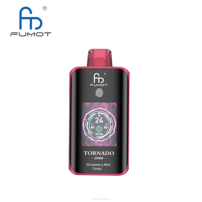 Fumot Tornado 25 000 jednorázových vaků jahodový mátový bonbón 8DHX15 Fumot Vape Flavors