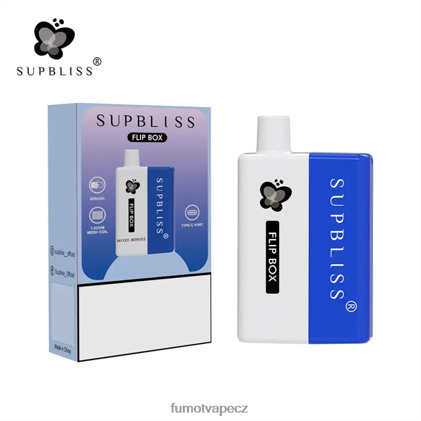 Fumot Supbliss Flip box 6000 vyměnitelná vape sada - 10ml (1 kus) smíšené bobule B4FVLH339 Fumot Factory