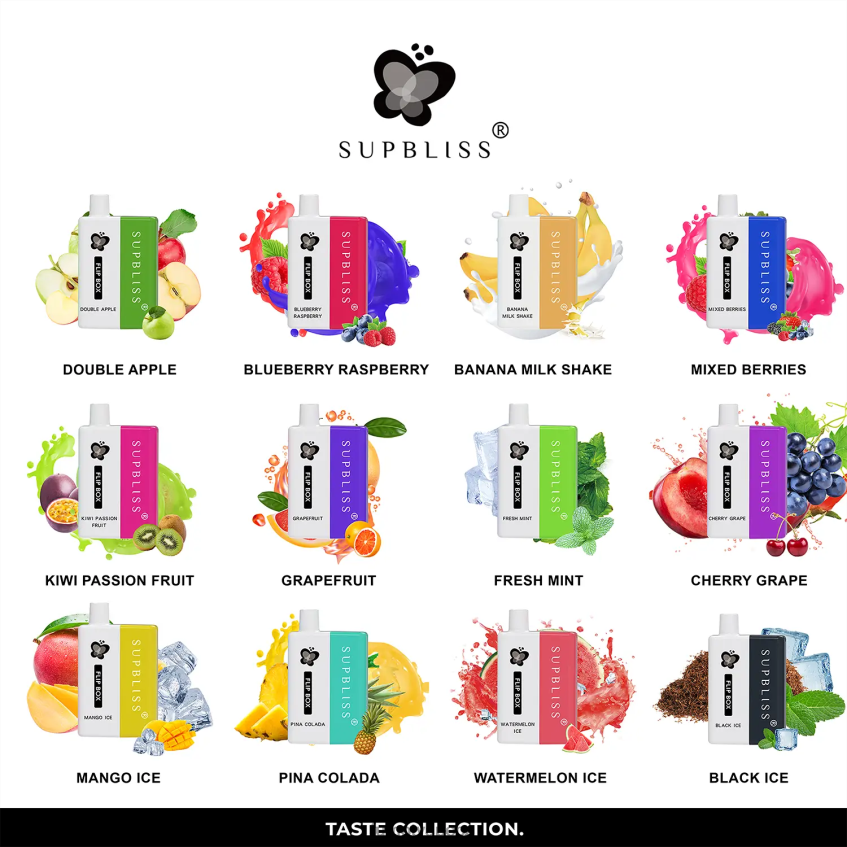 Fumot Supbliss Flip box 6000 vyměnitelná vape sada - 10ml (1 kus) smíšené bobule B4FVLH339 Fumot Factory