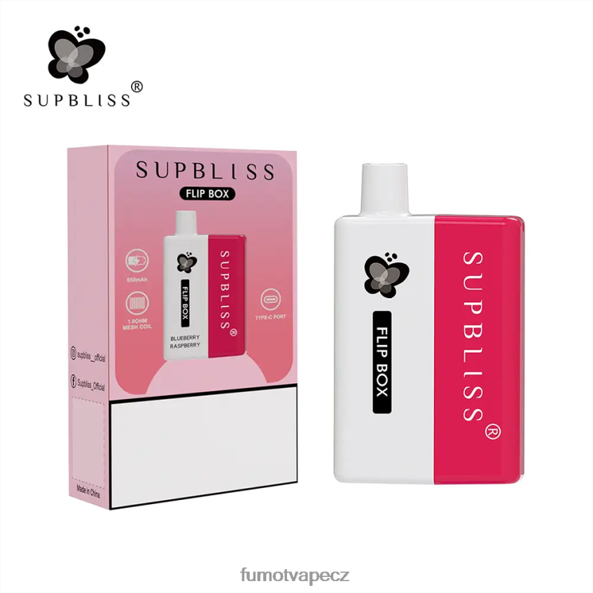 Fumot Supbliss Flip box 6000 vyměnitelná vape sada - 10ml (1 kus) smíšené bobule B4FVLH339 Fumot Factory