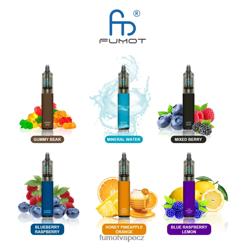 Fumot DTL jednorázové vape pero 9000-18ml (1 kus) borůvkovou energii B4FVLH377 Fumot Tech