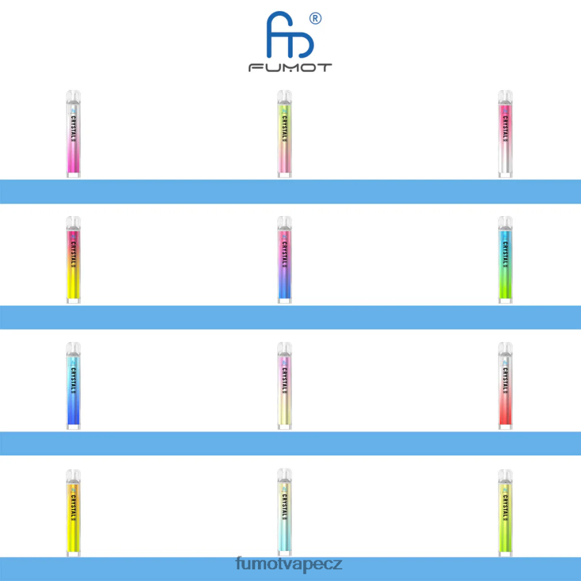 Fumot Crystal 2ml (sada 3 kusů) jednorázová vapka - 600 tpd - kompatibilní třešeň B4FVLH388 Fumot Store