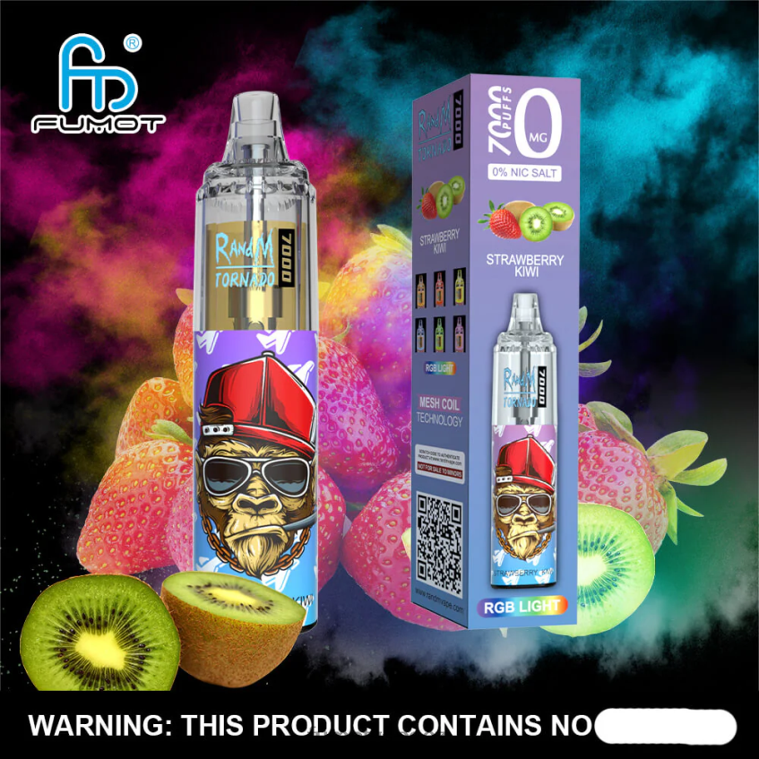 Fumot Tornado 0% 7000 jednorázové vape pero - 14 ml (1 kus) třešňová cola B4FVLH511 Fumot Vape CZ