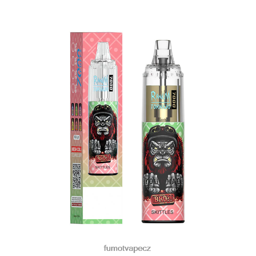 Fumot Tornado 14ml 7000 jednorázové vape pero (1 kus) led z černého rybízu B4FVLH60 Fumot Vape Nicotine
