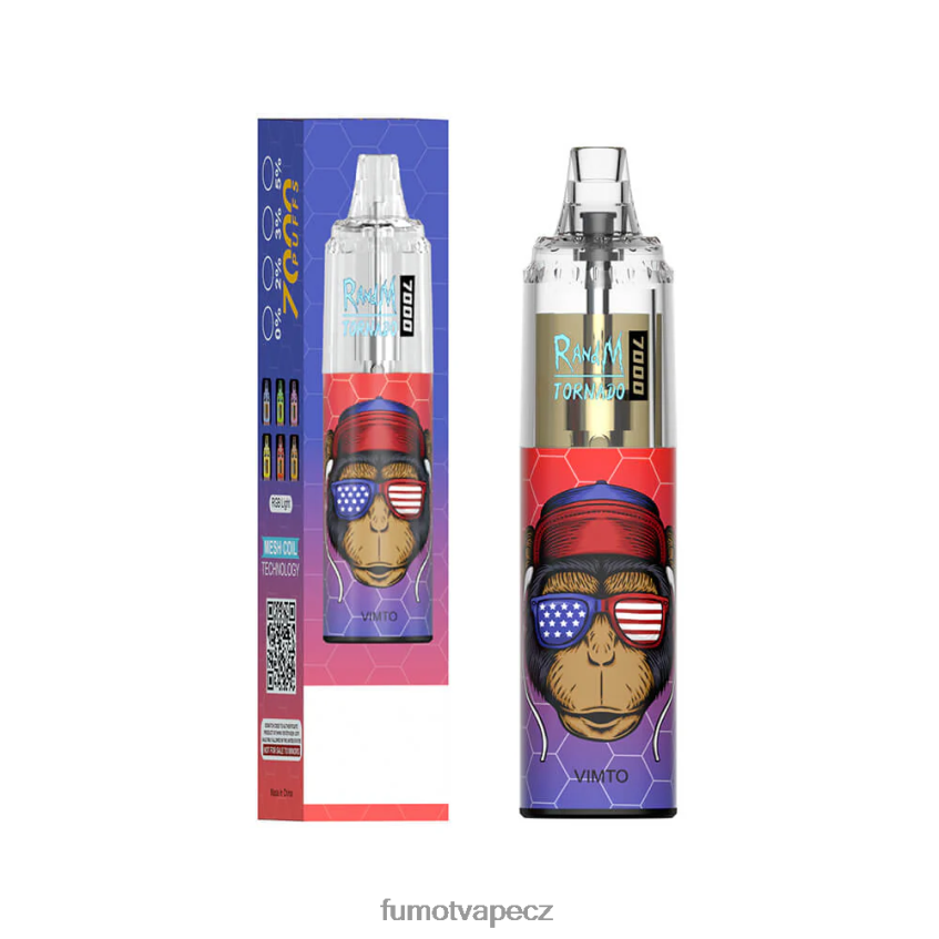 Fumot Tornado 14ml 7000 jednorázové vape pero (1 kus) led z černého rybízu B4FVLH60 Fumot Vape Nicotine