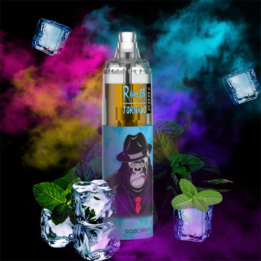 Fumot Tornado 14ml 7000 jednorázové vape pero (1 kus) led z černého rybízu B4FVLH60 Fumot Vape Nicotine