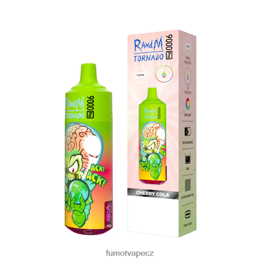 Fumot Tornado 1 kus jednorázové vapky 9000 pro 18 ml kiwi mučenka guava B4FVLH219 Fumot Factory
