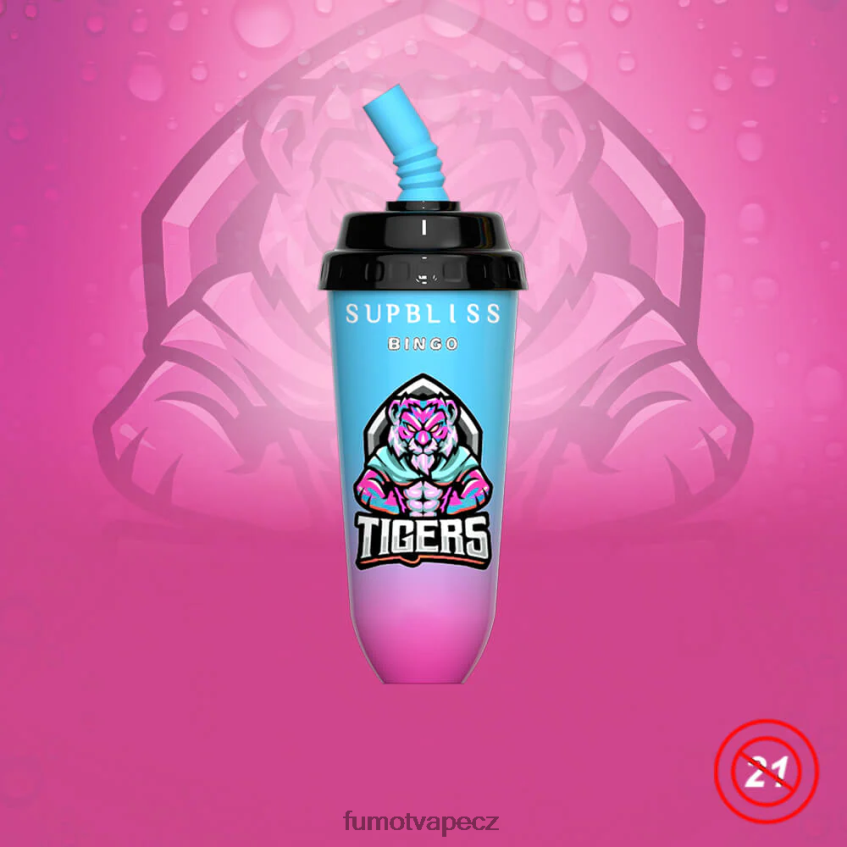 Fumot Supbliss Bingo 16ml 8000 jednorázové vape pod zařízení (1 kus) broskev mango B4FVLH404 Fumot Vape Sale