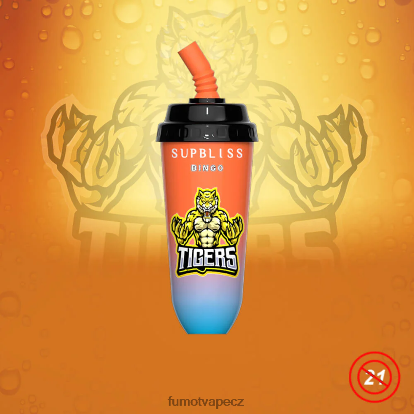 Fumot Supbliss Bingo 16ml 8000 jednorázové vape pod zařízení (1 kus) broskev mango B4FVLH404 Fumot Vape Sale