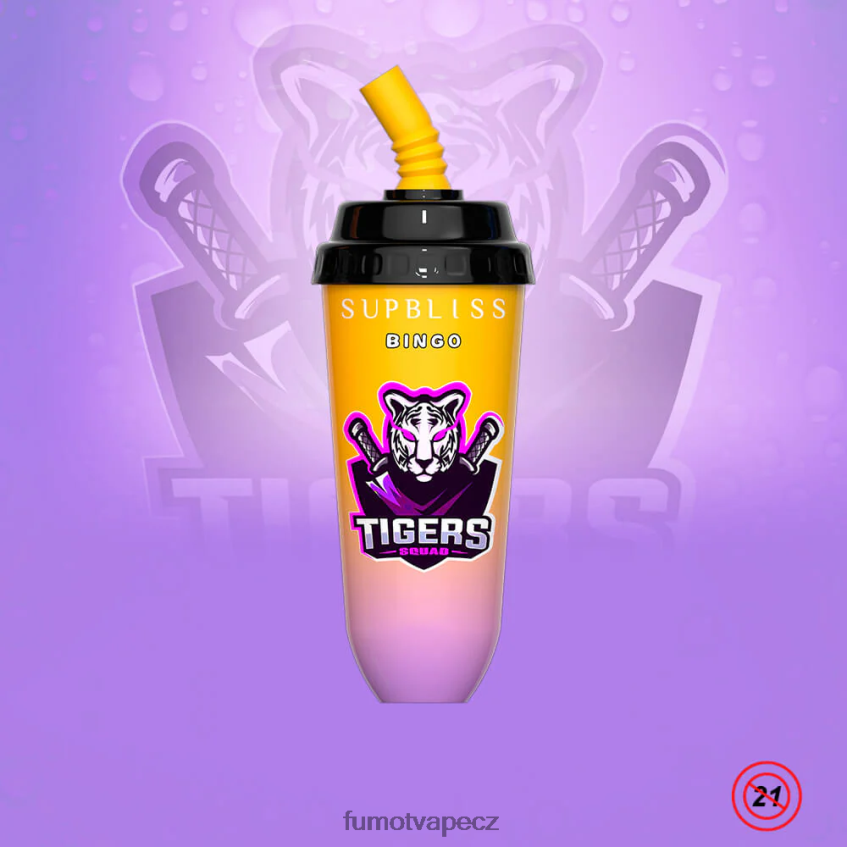 Fumot Supbliss Bingo 16ml 8000 jednorázové vape pod zařízení (1 kus) broskev mango B4FVLH404 Fumot Vape Sale