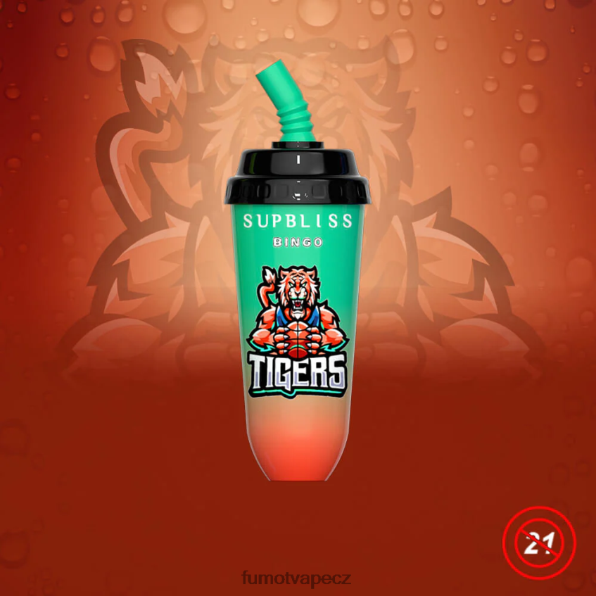 Fumot Supbliss Bingo 16ml 8000 jednorázové vape pod zařízení (1 kus) broskev mango B4FVLH404 Fumot Vape Sale
