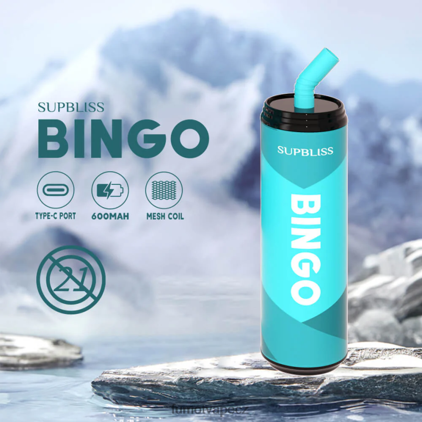 Fumot Supbliss Bingo 9000 jednorázové vape pero (1 kus) - 18 ml chladná máta B4FVLH467 Fumot Tech