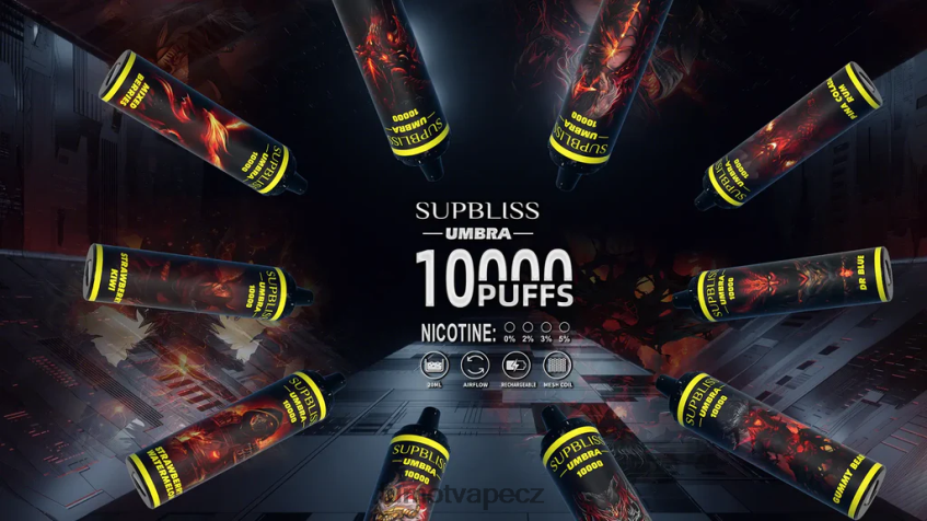 Fumot Supbliss Umbra 10000 (1 kus) jednorázové vape pero - 20ml Dr. modrý B4FVLH477 Fumot Tech