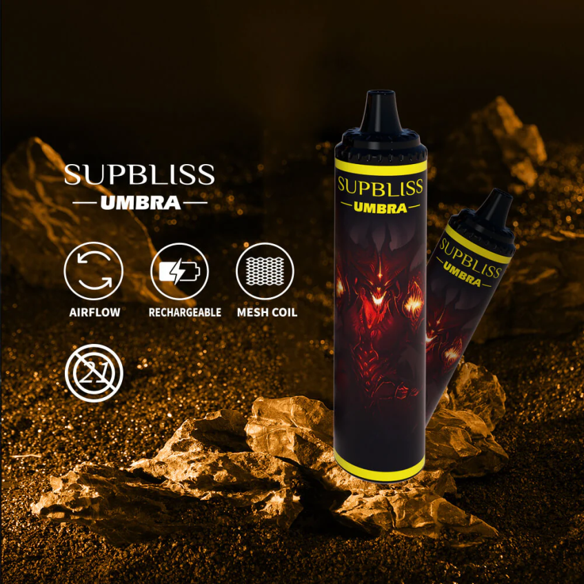 Fumot Supbliss Umbra 10000 (1 kus) jednorázové vape pero - 20ml růžová limonáda B4FVLH480 Fumot Vape Nicotine